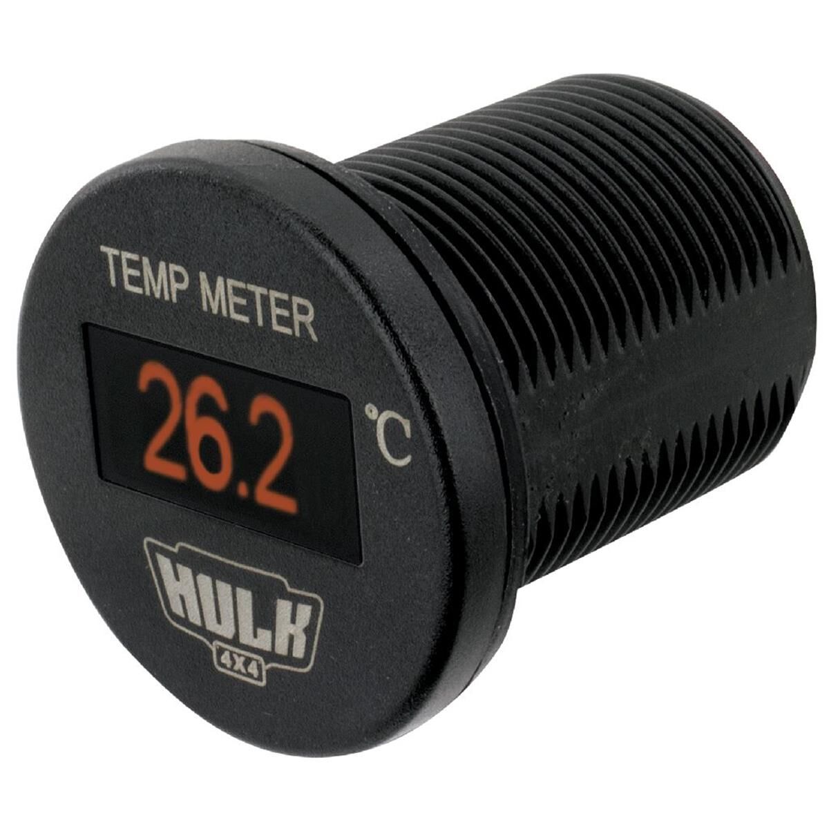 OLED TEMPERATURE METER 12/24v -40/120c AMBER OLED INC SENSOR                       HULK 4x4, , scanz_hi-res