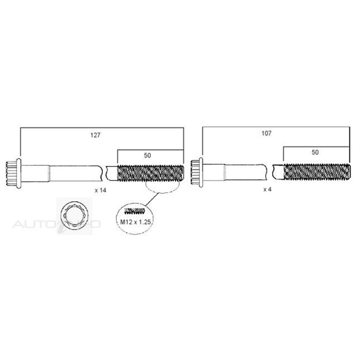 HEAD BOLT SET TOYOTA 2L 3L 5L, , scanz_hi-res