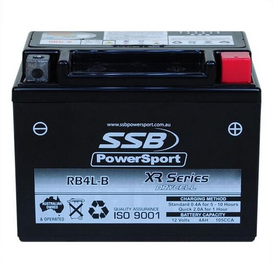 MOTORCYCLE AND POWERSPORTS BATTERY (YB4L-B) AGM 12V 4AH 105CCA BY SSB HIGH PERFORMANCE, , scanz_hi-res