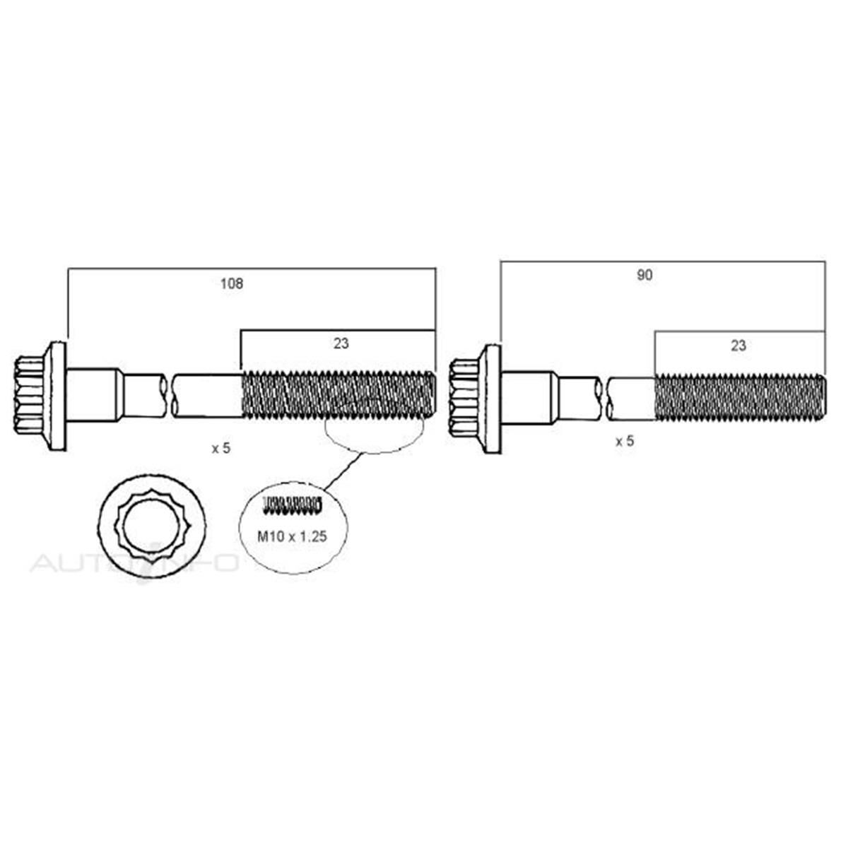 HEAD BOLT SET TOYOTA 4A 7A, , scanz_hi-res