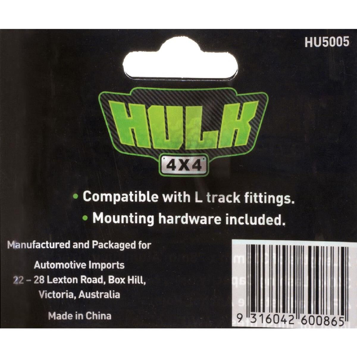 PKT 2 TIE DOWN ANCHOR TRACKS 305mm 340kg LASHING CAPACITY  HULK 4x4, , scanz_hi-res