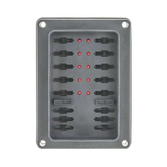10 WAY FUSE BOX W/PROOF ATS STANDARD BLADE CLIP COVER LED **REPLACES 54445BL **, , scanz_hi-res