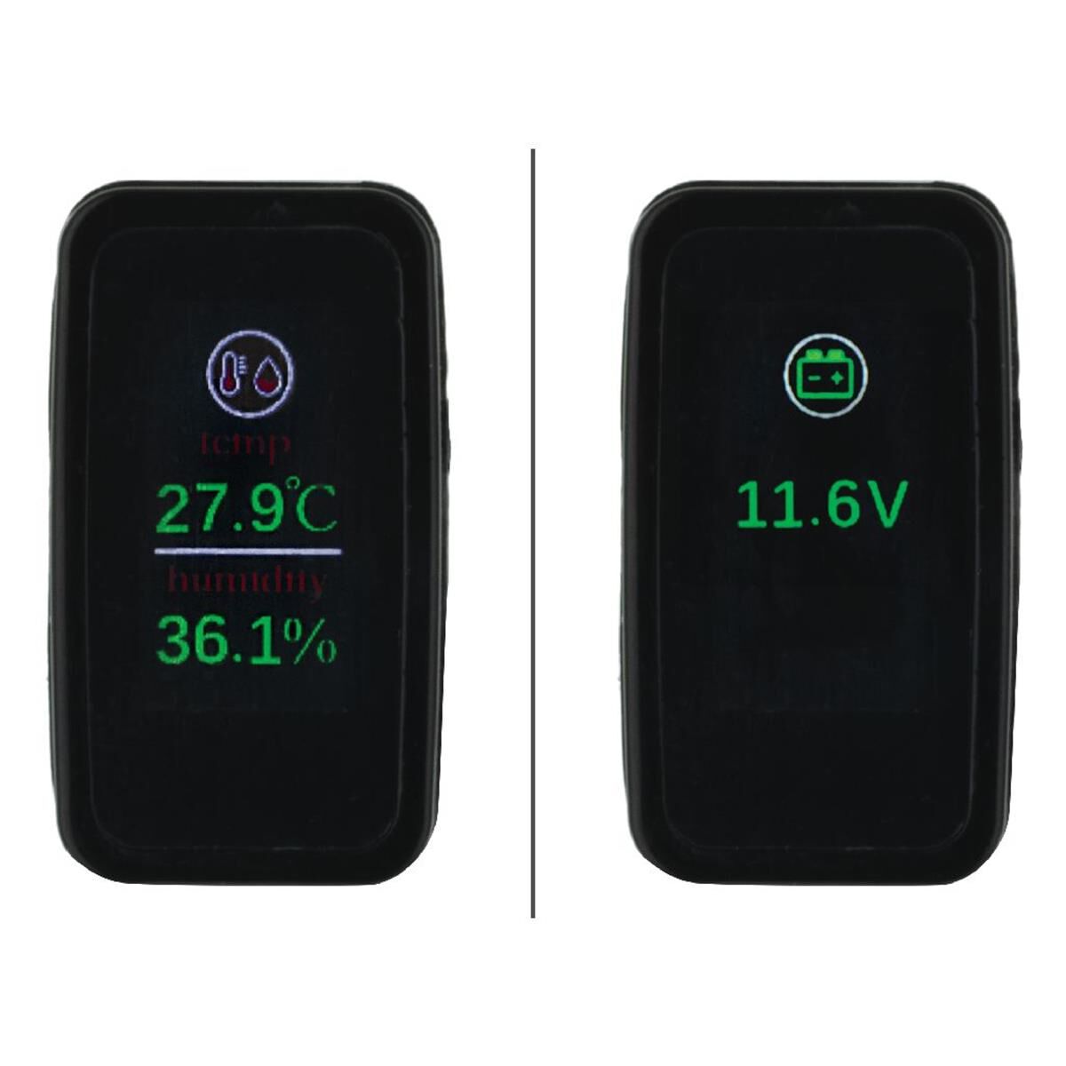 SMART GAUGE DUAL TEMP/HUMIDITY VOLTMETER T/S EARLY TOYOTA 40mm x 22mm, , scanz_hi-res