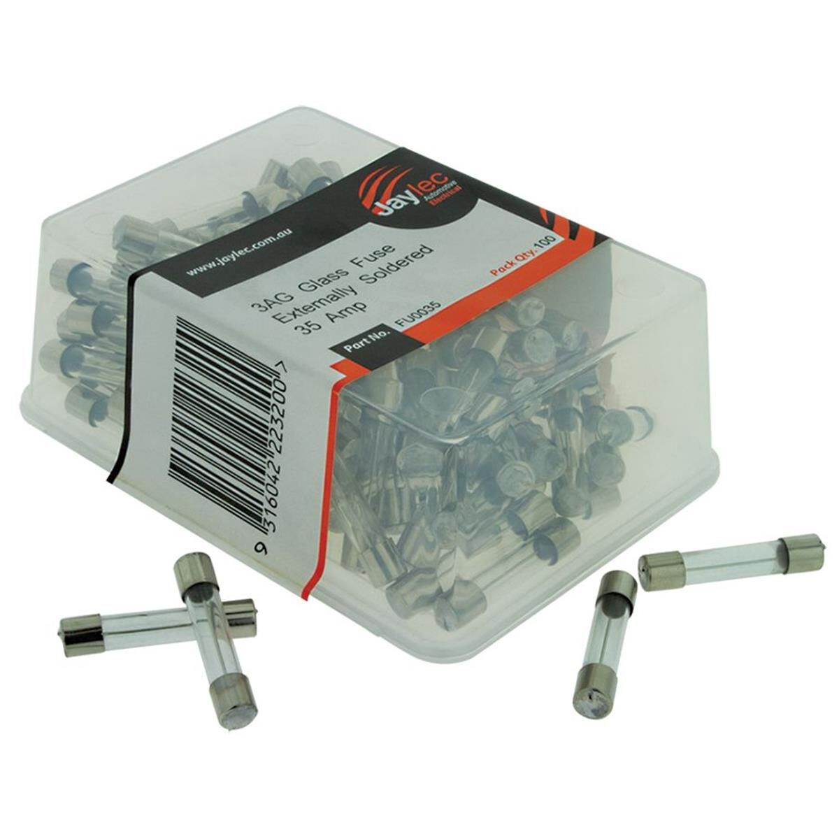 PKT 100 3AG GLASS FUSE 35AMP, , scanz_hi-res