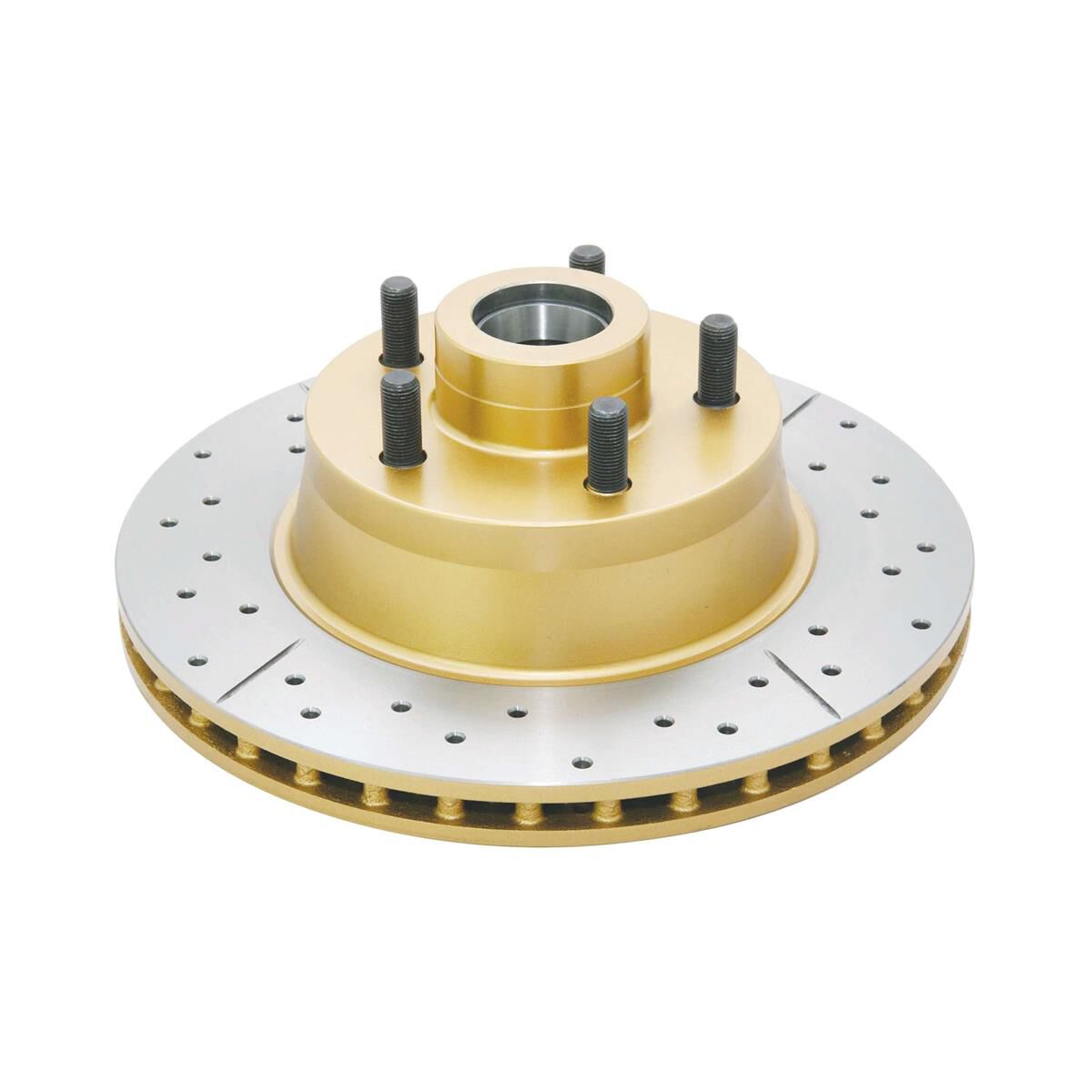 Street Gold Cross-drilled/slotted KP [ Ford 75-95 XB-XF F ] HUB TYPE, , scanz_hi-res