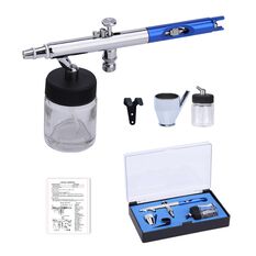 FORMULA SUCTION AIRBRUSH DUAL ACTION 0.5MM BLUE, , scanz_hi-res