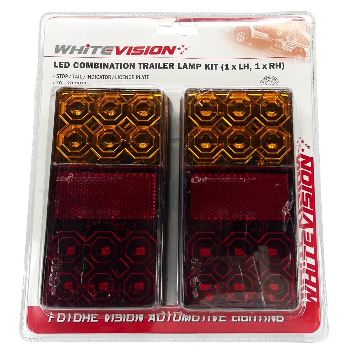 LEFT & RIGHT HAND LED COMBO TRAILER LAMP - STOP / TAIL / INDICATOR / LICENSE PLATE TWIN PACK, , scanz_hi-res