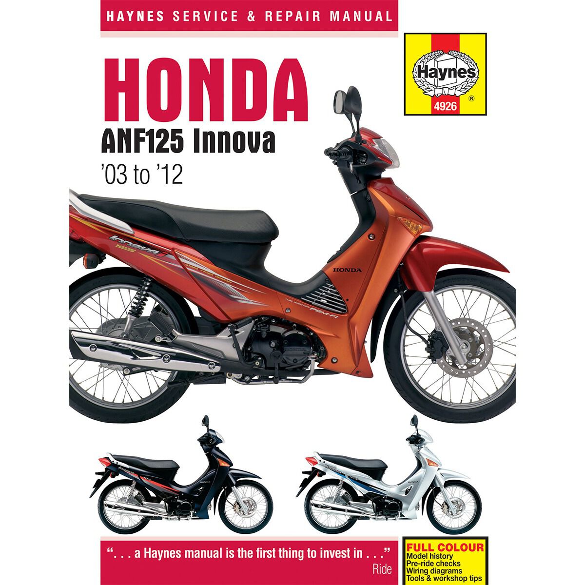 HONDA ANF125 INNOVA SCOOTER 2003 - 2012, , scanz_hi-res