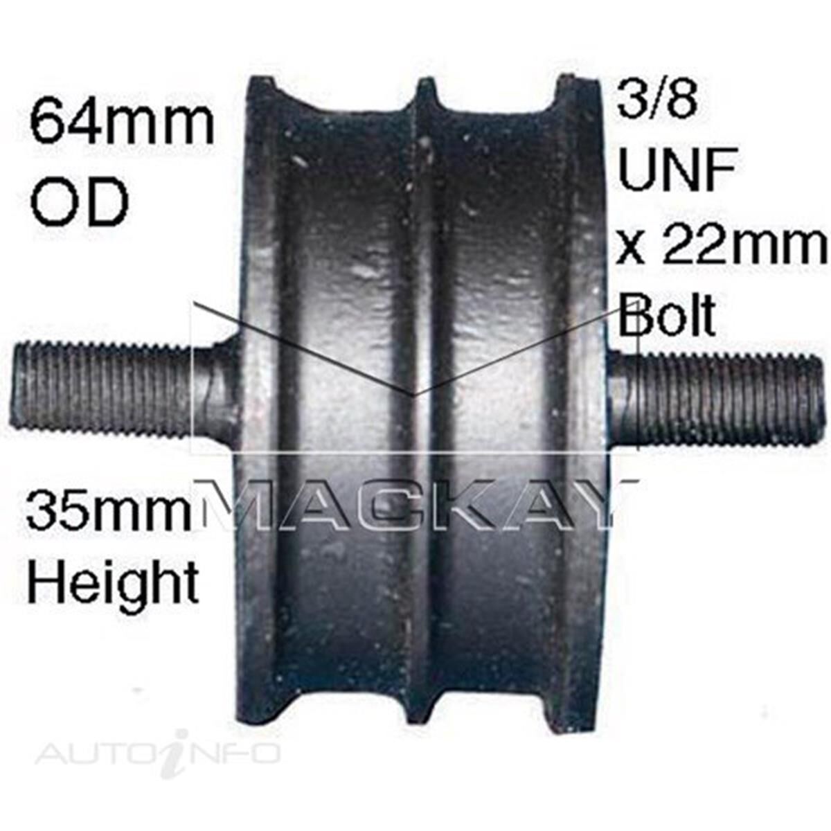 ENGINE MOUNT FRONT - LAND ROVER SERIES 2A 88 - 2.3L I4  PETROL - MANUAL & AUTO, , scanz_hi-res