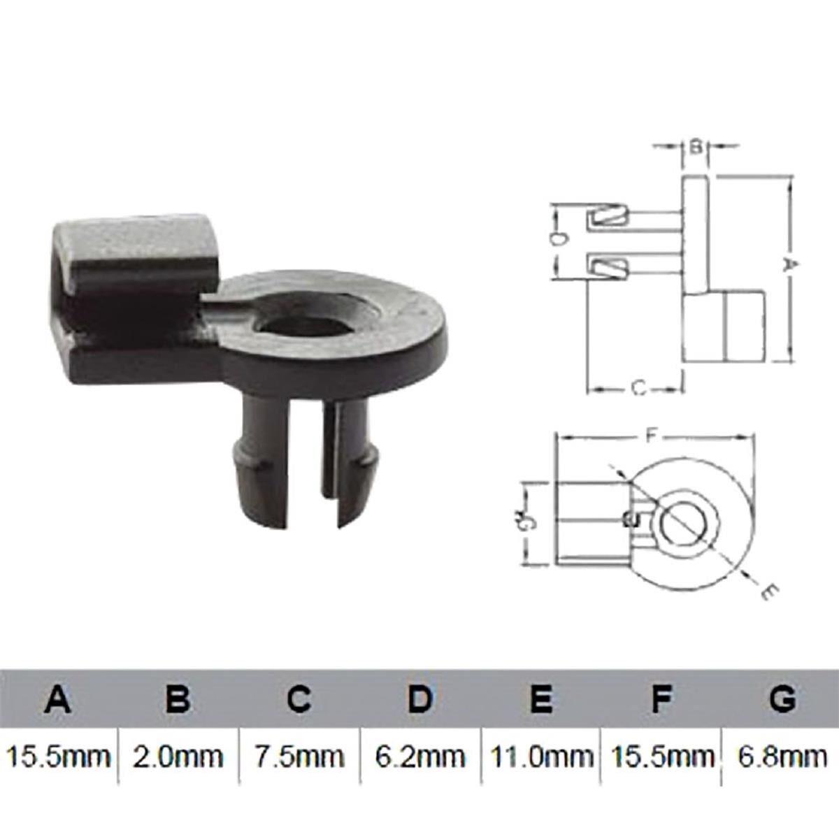 PKT 10 DOOR LOCK CLIP UNIVERSAL  JAYLEC, , scanz_hi-res