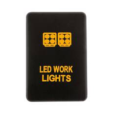 SWITCH PUSH BUTTON ON / OFF OE RPL 12V WORK LIGHT AMBER ILLUM T/S LATE TOYOTA HULK, , scanz_hi-res