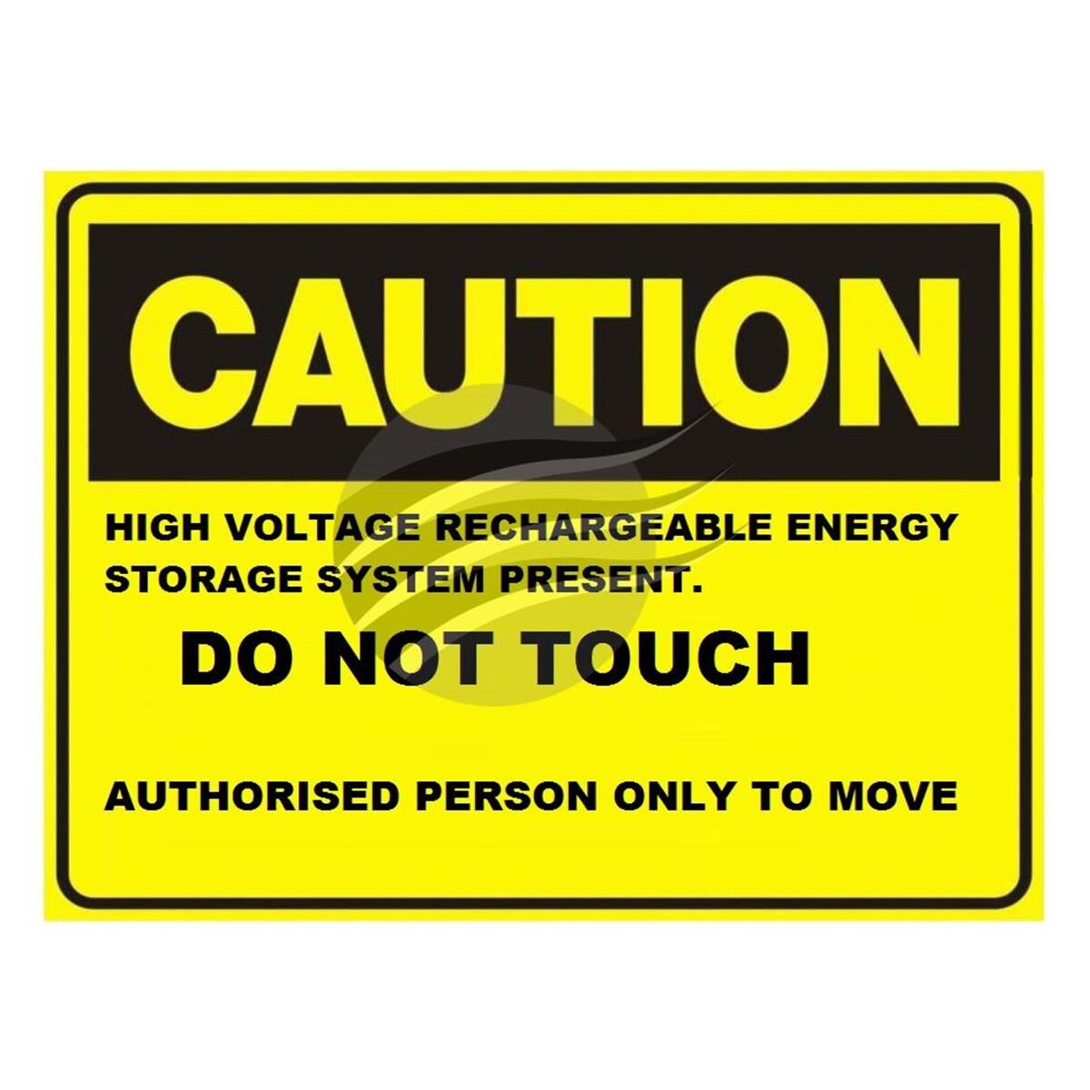 BATTERY STORAGE CAUTION SIGN  600 x 450mm. FOR HYBRID & EV, , scanz_hi-res