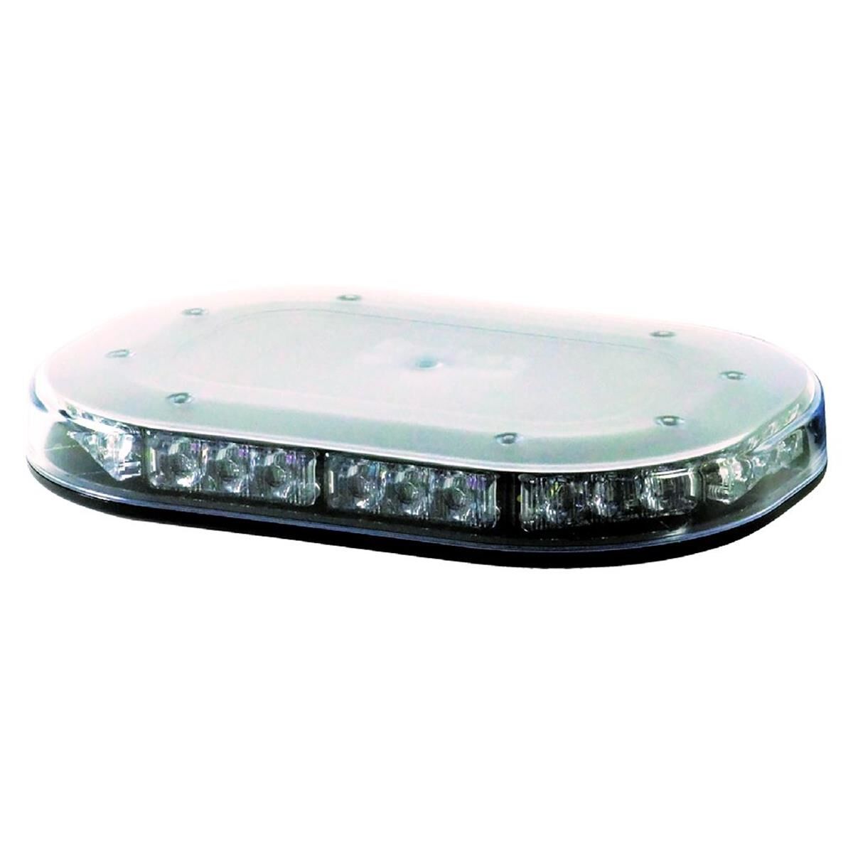 LED AMBER MINI LIGHTBAR 12/24V PERMANENT MOUNT CLEAR LENS 21x STROBE 1x ROTATE PTTNS  JAYLEC, , scanz_hi-res