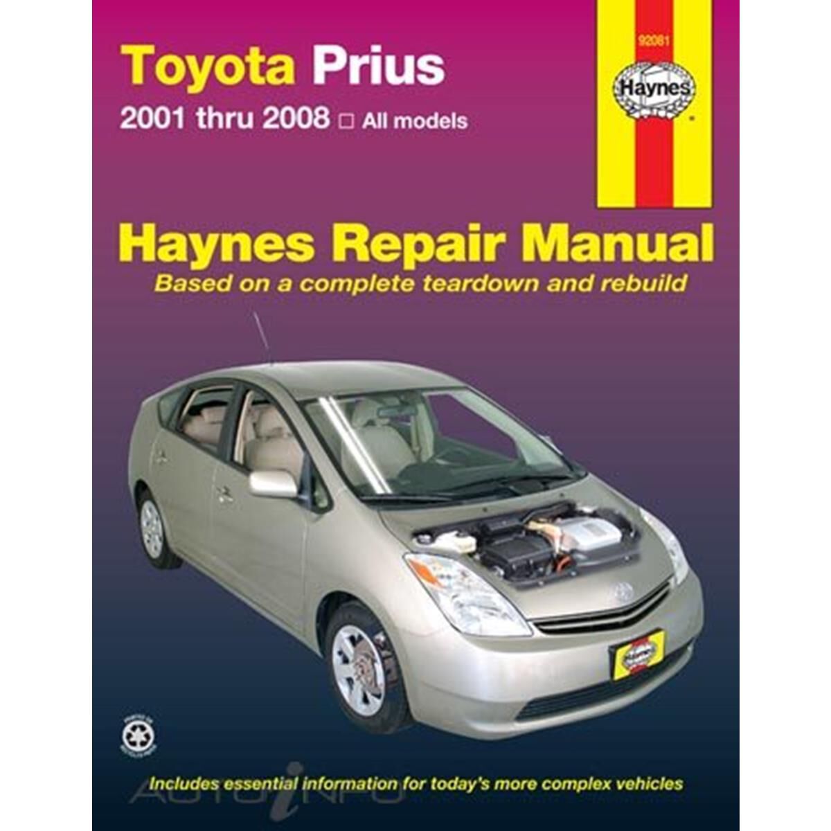 TOYOTA PRIUS HAYNES REPAIR MANUAL COVERING 2001 THRU 2012 MODELS (DOES NOT INCLUDE INFORMATION SPECIFIC TO PRIUS C, V OR PLUG-IN MODELS), , scanz_hi-res