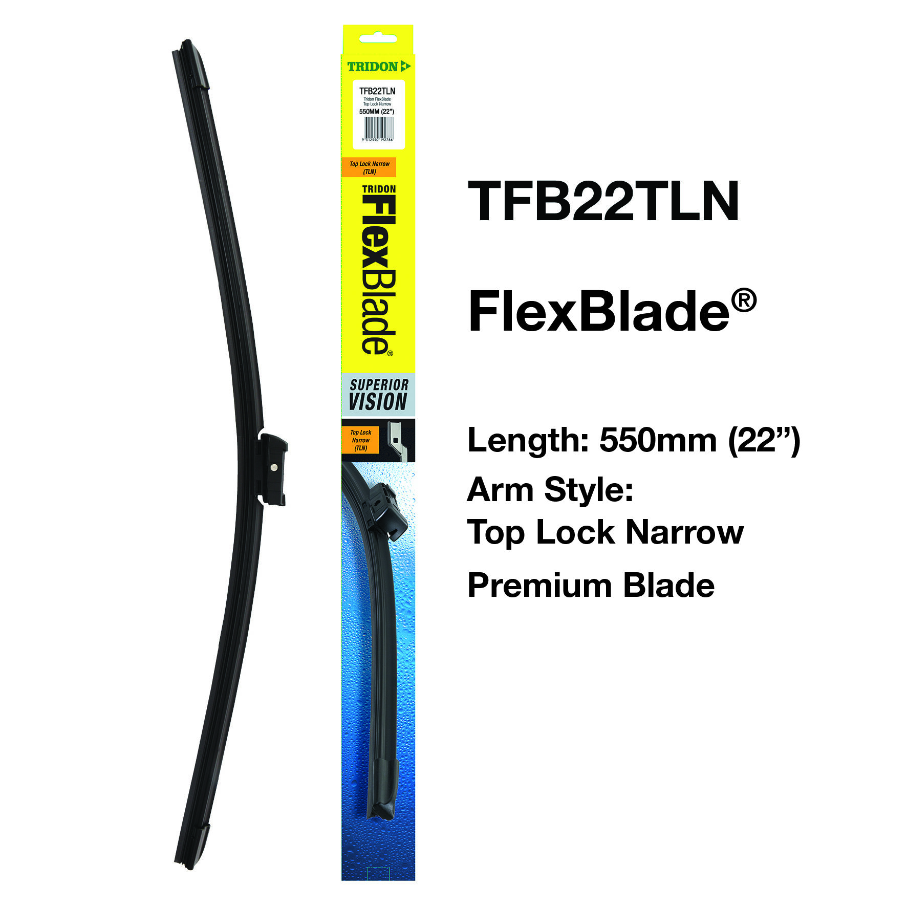 TRIDON FLEXBLADE TL NARROW 550MM 22IN, , scanz_hi-res