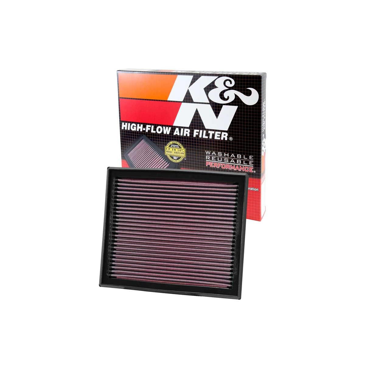 K&N HI-FLOW AIR FILTER - REUSABLE, , scanz_hi-res
