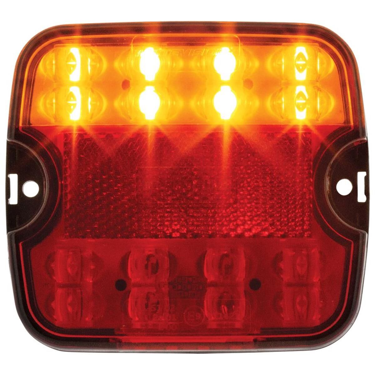 LED STOP/TAIL/IND/LIC PLT LAMP 9-33V W/ REFLEX REFLECTOR 0.5m LEAD 104x94x20mm, , scanz_hi-res