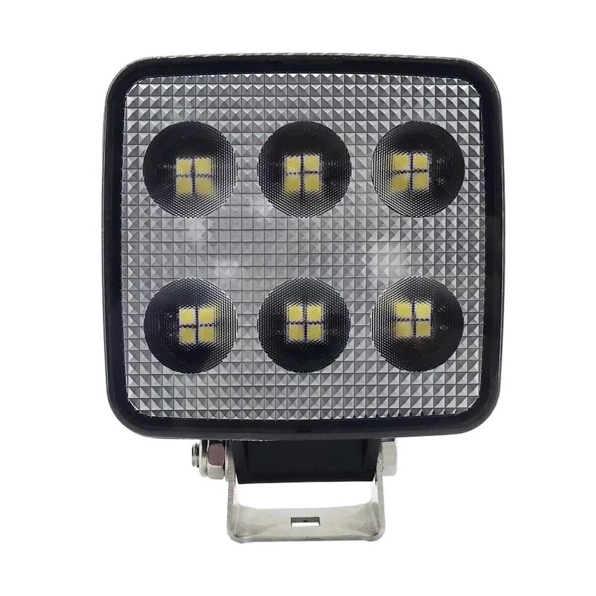 LED SQUARE WORKLAMP FLOOD BEAM 60 Deg 9-36V 24W 24 LEDs BLACK HSNG 2,800 Lmns IP69K, , scanz_hi-res