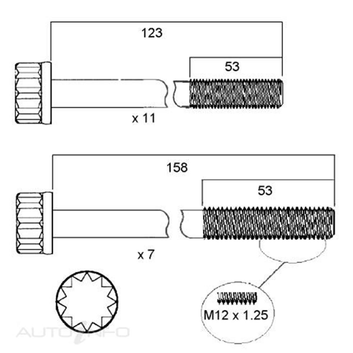 HEAD BOLT SET KIA J2, , scanz_hi-res
