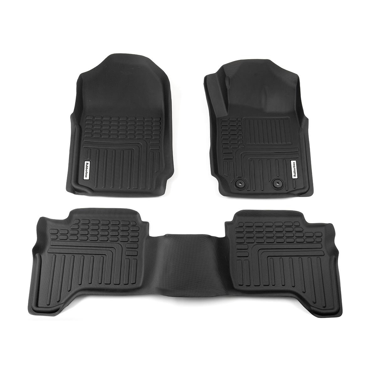 DEEP DISH FLOOR LINERS FOR FORD RANGER 2011-2022 DUAL CAB XLT WILDTRAK RAPTOR FULL SET, , scanz_hi-res