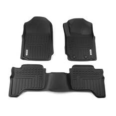 DEEP DISH FLOOR LINERS FOR FORD RANGER 2011-2022 DUAL CAB XLT WILDTRAK RAPTOR FULL SET, , scanz_hi-res
