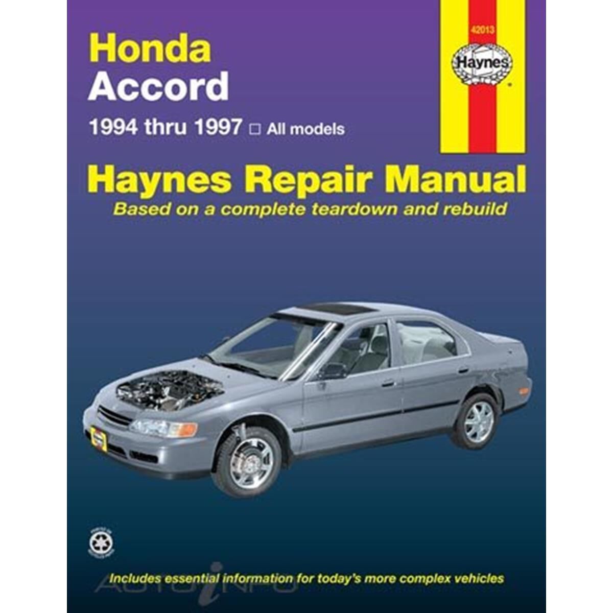 HONDA ACCORD HAYNES REPAIR MANUAL COVERING ALL MODELS FROM 1994 THRU 1997, , scanz_hi-res