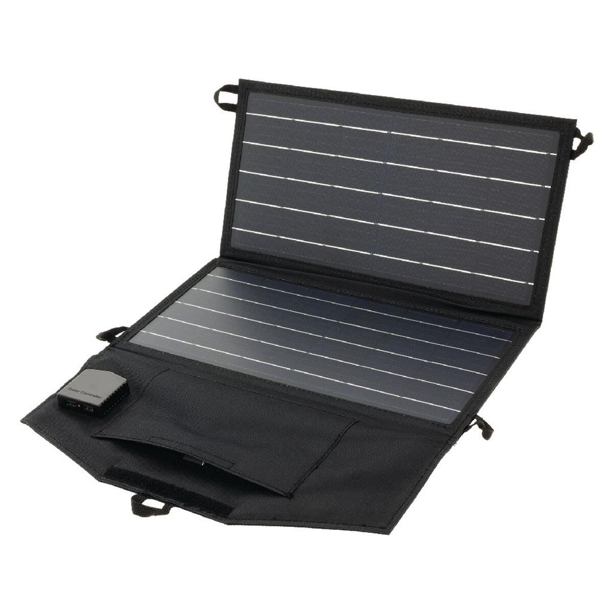 20W PORTABLE FOLD SOLAR PANEL 560mm x 355mm x 15mm BLACK, , scanz_hi-res