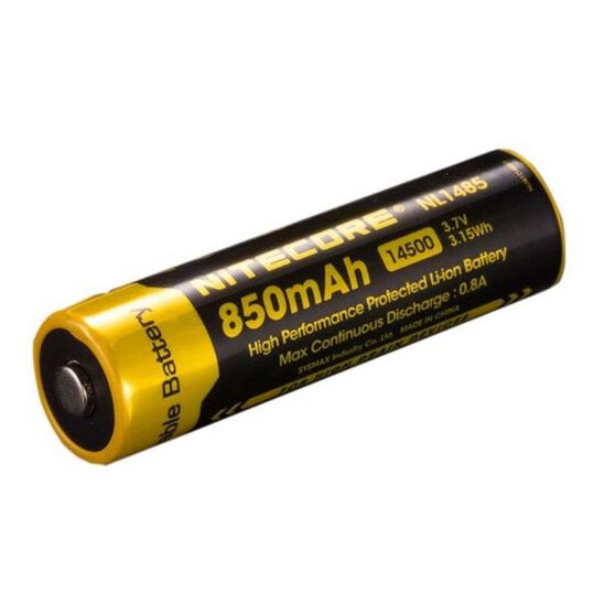 NITECORE 14500 RECHARGEABLE LITHIUM-ION BATTERY (3.7V, 850mAh), , scanz_hi-res