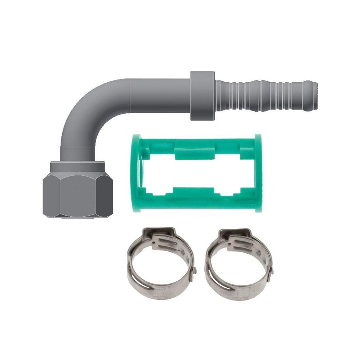 FITT 90 DEG #8 BURGAFLEX FOR WITH CLAMP AND HOLDER, , scanz_hi-res