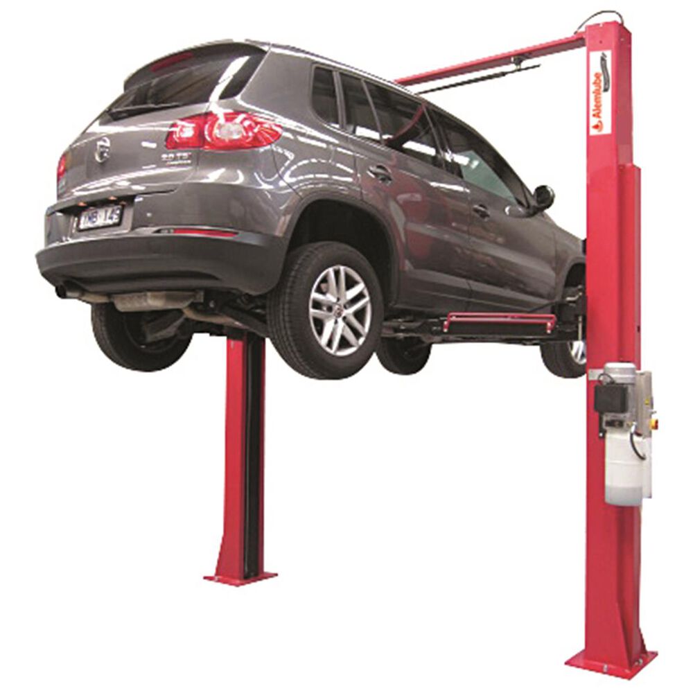 alemlube two post clear floor hoist 4000kg supercheap auto new zealand