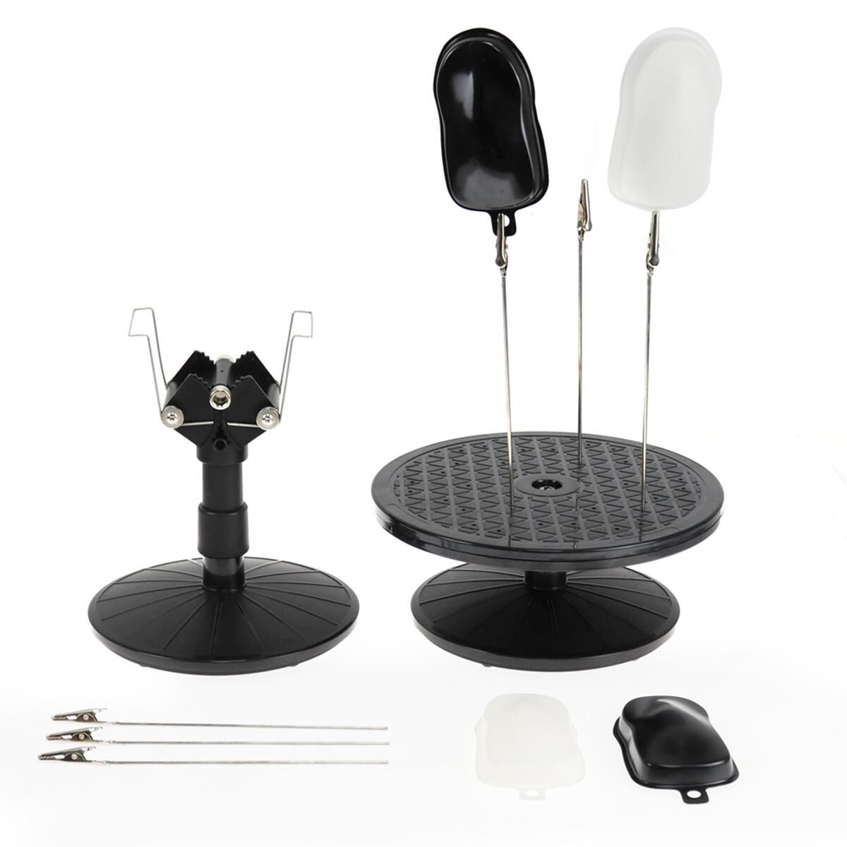 FORMULA AIRBRUSH PAINTING TURNTABLE AND HOLDER KIT WITH CLIPS, , scanz_hi-res