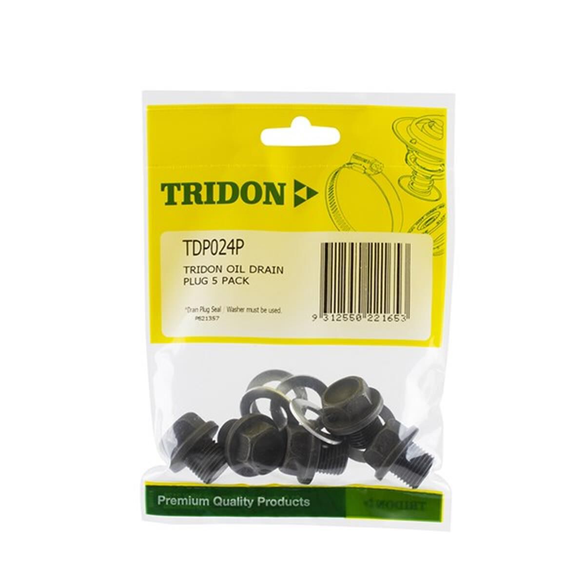 TRIDON OIL DRAIN PLUG 5 PACK, , scanz_hi-res