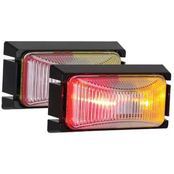LED SIDE MARKER LAMP RED/AMBER 12/24V BLACK BASE 74 x 38 x 26mm, , scanz_hi-res