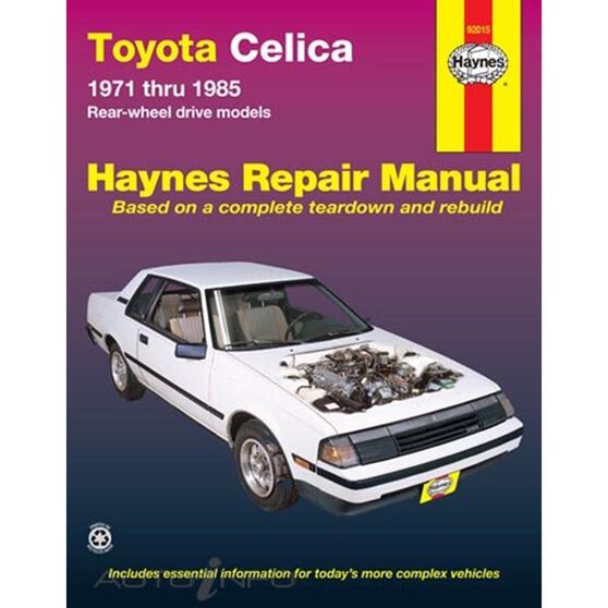 TOYOTA CELICA HAYNES REPAIR MANUAL COVERING RWD MODELS FROM 1971 THRU 1985 (EXCLUDES SUPRA), , scanz_hi-res