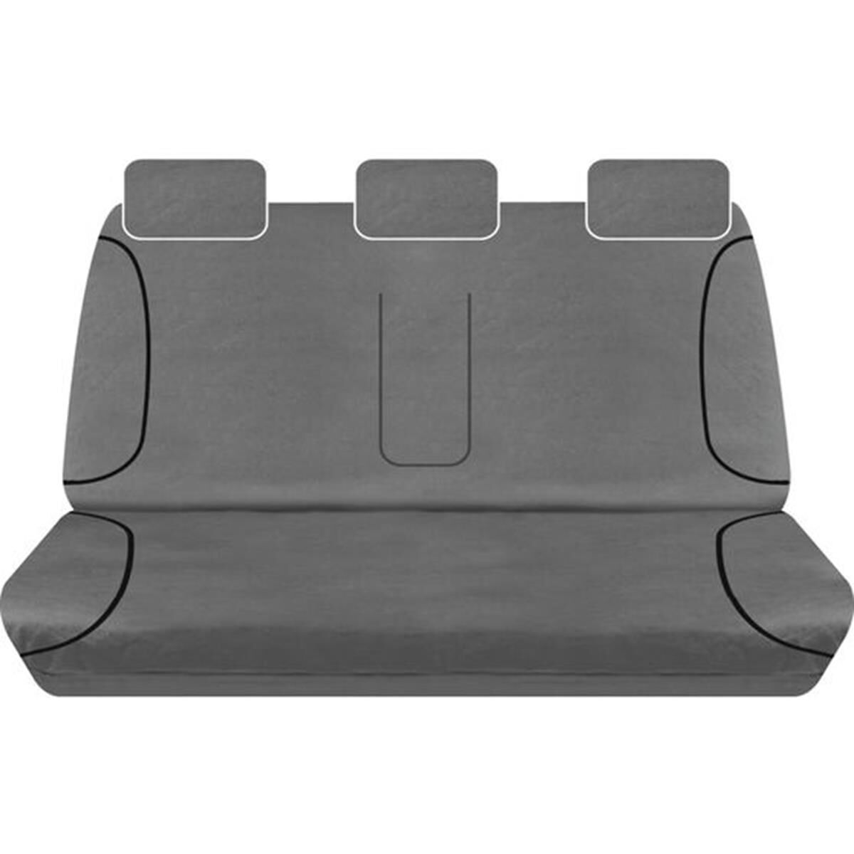 Tradies Canvas Ready Made Seat Covers Rear, Grey, Suits Ranger/BT50