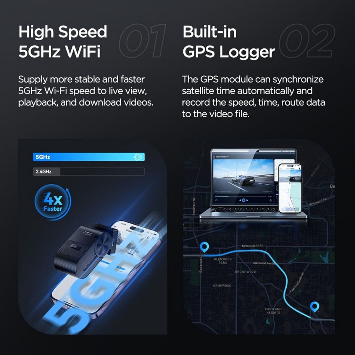 VIOFO MINI DASHCAM 2K HDR VS1 WITH SONY STARVIS 2 IMX675 SENSOR, , scanz_hi-res