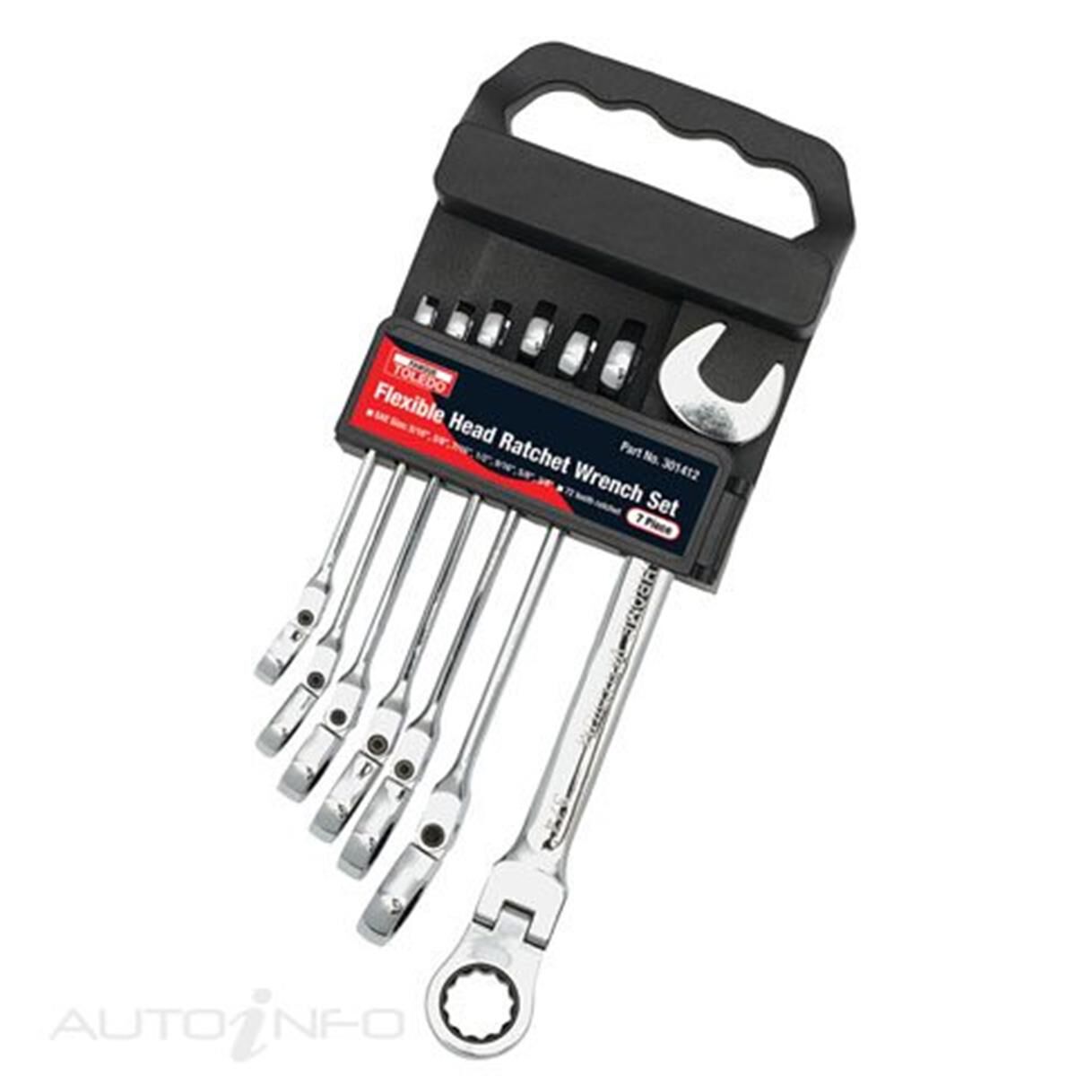 TOLEDO FLEX HEAD RATCHET WRENCH SET SAE, , scanz_hi-res