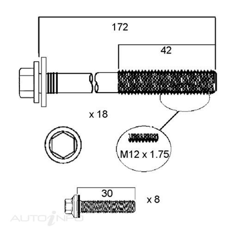 Cylinder Head Bolt Set | Supercheap Auto New Zealand