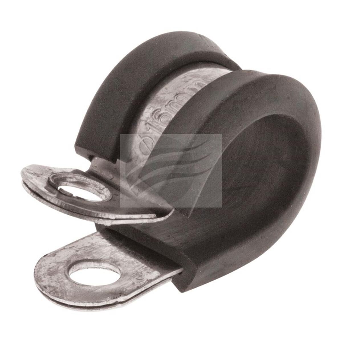 PKT 10 P CLIP 16mm STAINLESS STEEL WITH RUBBER INSERT REINFORCED MOUNTING JAYLEC, , scanz_hi-res
