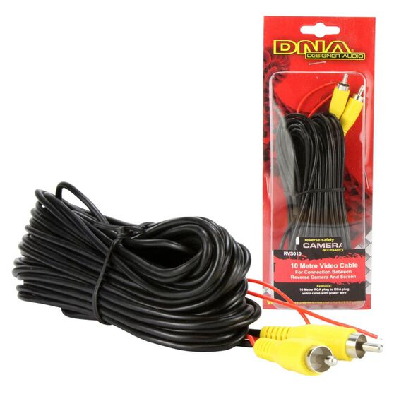 CAMERA VIDEO CABLE RCA TO RCA WITH POWER WIRE 10MTR, , scanz_hi-res