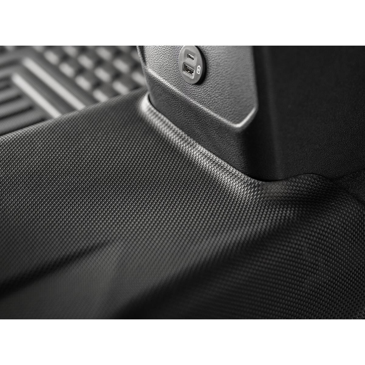 DEEP DISH FLOOR LINERS FOR NISSAN NAVARA 2021+ DUAL CAB FULL SET, , scanz_hi-res