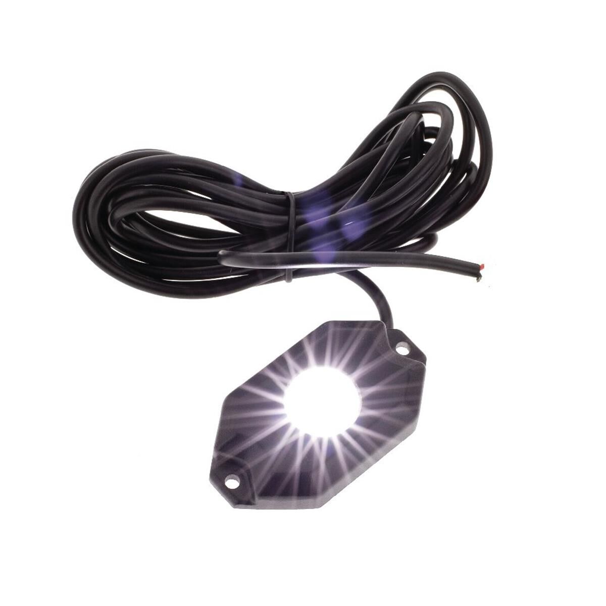 PKT 4 WHT LED ROCK LGHTS 9-32V 18 Watt 120Deg FLOOD BEAM IP68, , scanz_hi-res