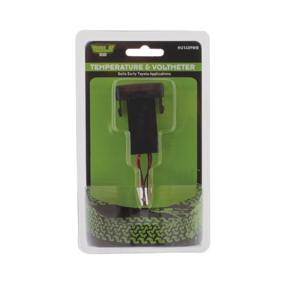 TEMP & VOLTMETER OE RPL T/S EARLY TOYOTA WHITE & BLUE LED 40 x 22mm, , scanz_hi-res