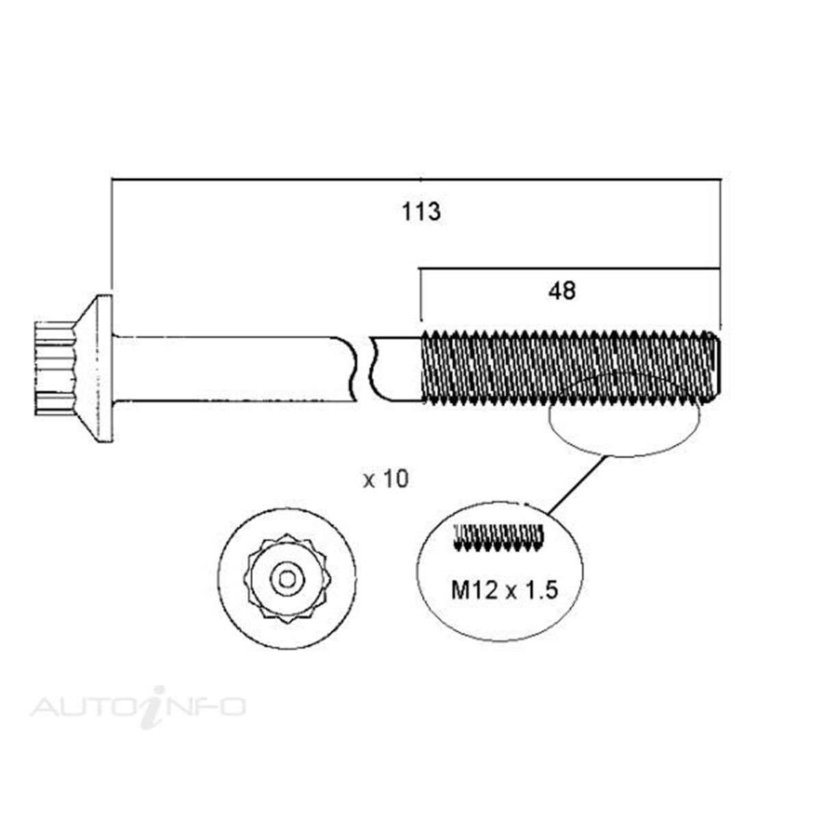 HEAD BOLT SET MAZDA PN RF R2, , scanz_hi-res