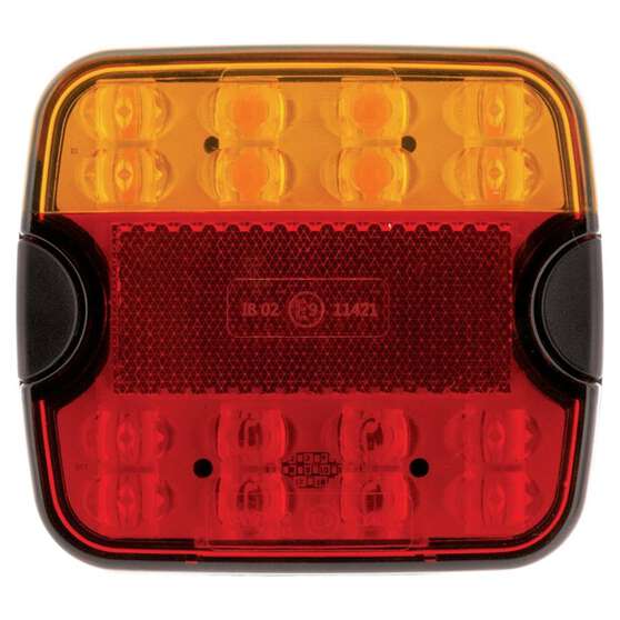 LED STOP/TAIL/INDICATOR LAMP 9-33V W/ REFLEX REFLECTOR 0.5m LEAD 104x94x20mm, , scanz_hi-res