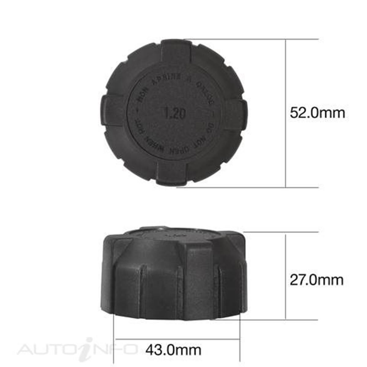 TRIDON RECOVERY RADIATOR CAP (TRS35), , scanz_hi-res