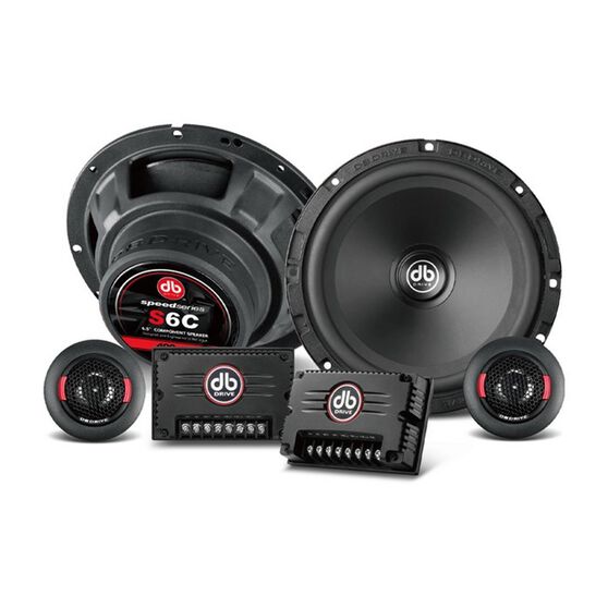 DB DRIVE 6.5" COMPONENT SPEAKERS 90W RMS PAIR SPEED SERIES, , scanz_hi-res