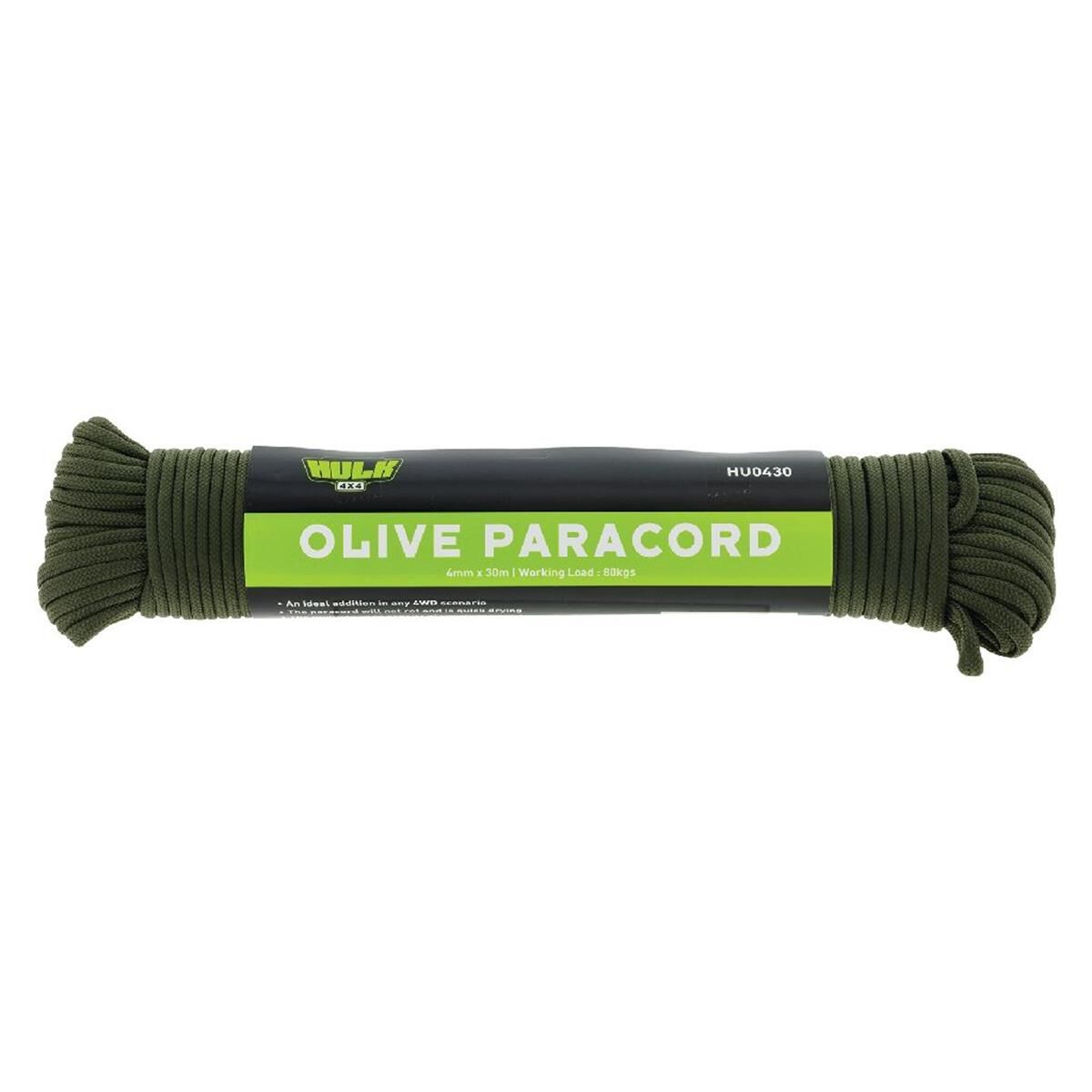 HULK PARACORD OLIVE 30M HIGH STRENGTH BLEND 88KGS LOAD, , scanz_hi-res