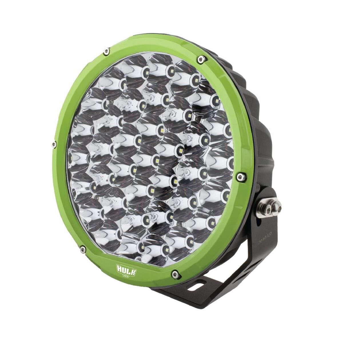 PKT 2 9" RND LED DRIVING LAMP KIT 9-36V 160W 37 LEDs GREEN & BLACK 15,600Lmns, , scanz_hi-res
