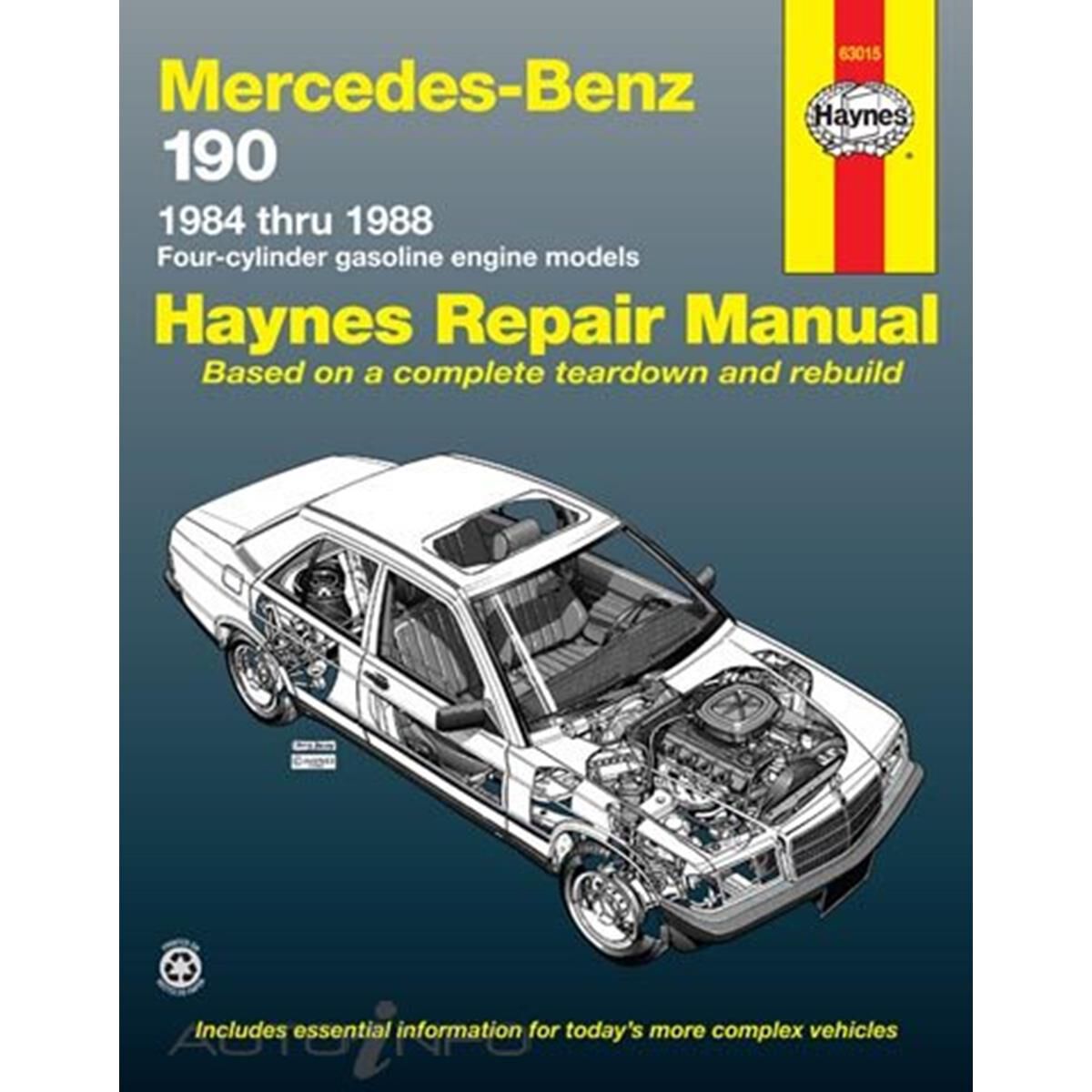 MERCEDES-BENZ 190 HAYNES REPAIR MANUAL COVERING 190 MODELS WITH 4-CYLINDER GASOLINE ENGINE (1984 THRU 1988), , scanz_hi-res